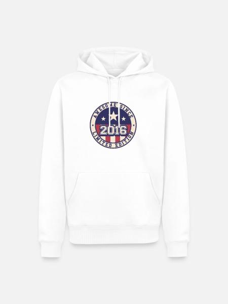 Awesome Since 2016 6. Geburtstag - Männer Premium Bio Hoodie - Weiß
