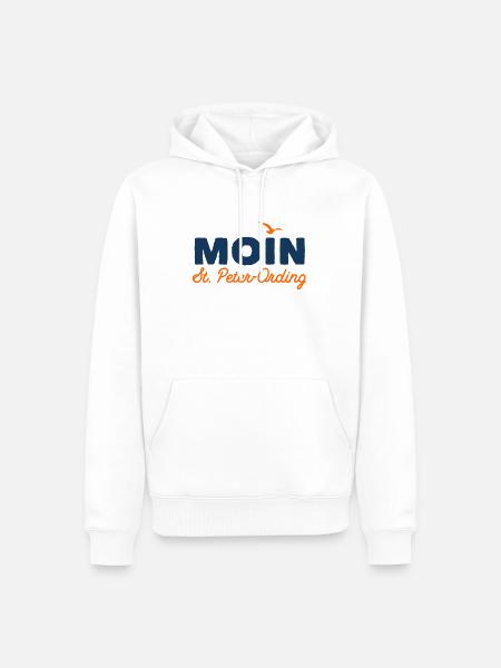 Nordsee Moin St. Peter-Ording - Männer Premium Bio Hoodie - Weiß