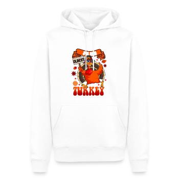 Je suis la plus vieille Turquie - Sweat à capuche Premium bio Homme - blanc - Devant - Nico (187cm)