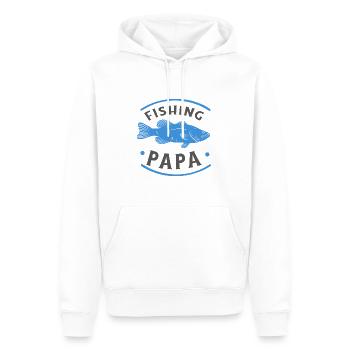 Angeln Fishing Papa Angler - Männer Premium Bio Hoodie - Weiß - Vorne - Nico (187cm)
