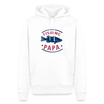 Angeln Fishing Papa Angler - Männer Premium Bio Hoodie - Weiß - Vorne - Nico (187cm)