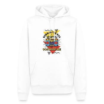 Born In The 80s But 90s Made Me 90er Party - Männer Premium Bio Hoodie - Weiß - Vorne - Nico (187cm)