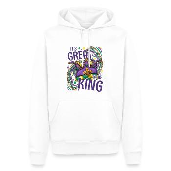 Carnaval de Mardi Gras Carnaval - Sweat à capuche Premium bio Homme - blanc - Devant - Nico (187cm)