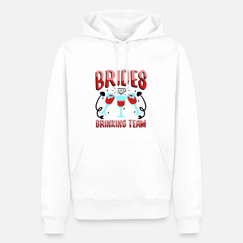 Brides Drinking Team - Männer Premium Bio Hoodie - Weiß