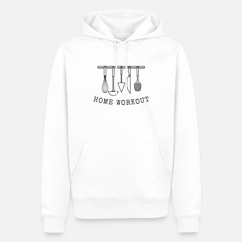 Hausfrau Mutter Homeoffice Mutter Geschenk - Männer Premium Bio Hoodie - Weiß