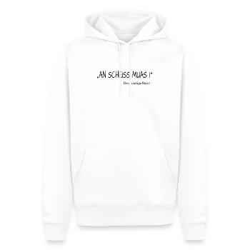 An Scheiss muasi - Männer Premium Bio Hoodie - Weiß - Vorne - Nico (187cm)