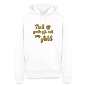 Nicht geschumpfen ist genug gelobt - schwäbisch - Männer Premium Bio Hoodie - Weiß - Vorne - Nico (187cm)