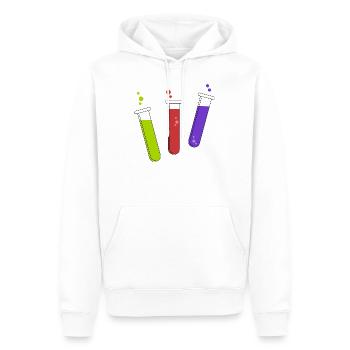 Test tubes for chemists - Men’s Premium Organic Hoodie - white - Front - Nico (187cm)