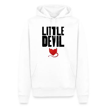 Little Devil - Men’s Premium Organic Hoodie - white - Front - Nico (187cm)
