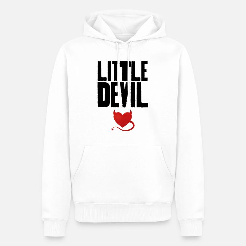 Petit Diable - Sweat à capuche Premium bio Homme - blanc