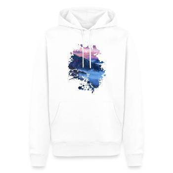 Landschaft - Männer Premium Bio Hoodie - Weiß - Vorne - Nico (187cm)