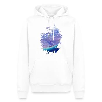 Boot - Männer Premium Bio Hoodie - Weiß - Vorne - Nico (187cm)