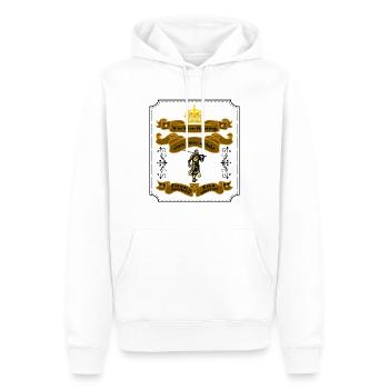 Je me suis battu - Motivation Ritter - Sweat à capuche Premium bio Homme - blanc - Devant - Nico (187cm)