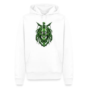 Green Skull - Men’s Premium Organic Hoodie - white - Front - Nico (187cm)