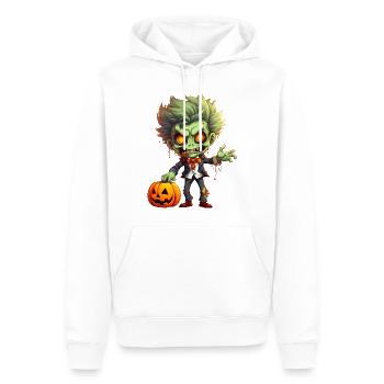 Garçon zombie - Sweat à capuche Premium bio Homme - blanc - Devant - Nico (187cm)