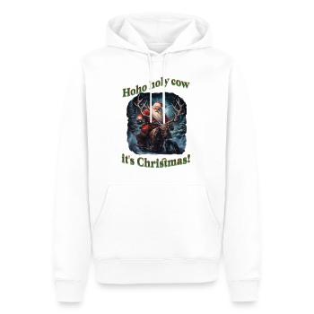 Hoho holy cow - Männer Premium Bio Hoodie - Weiß - Vorne - Nico (187cm)