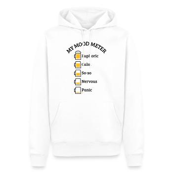 My Mood Meter (Beer Drinker / V1 / POS) - Men’s Premium Organic Hoodie - white - Front - Nico (187cm)