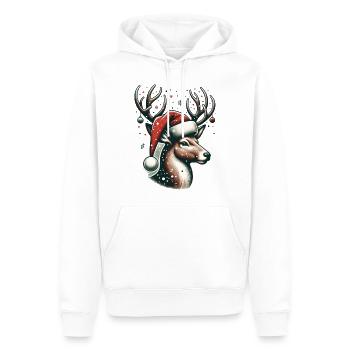 Rentier Xmas - Männer Premium Bio Hoodie - Weiß - Vorne - Nico (187cm)