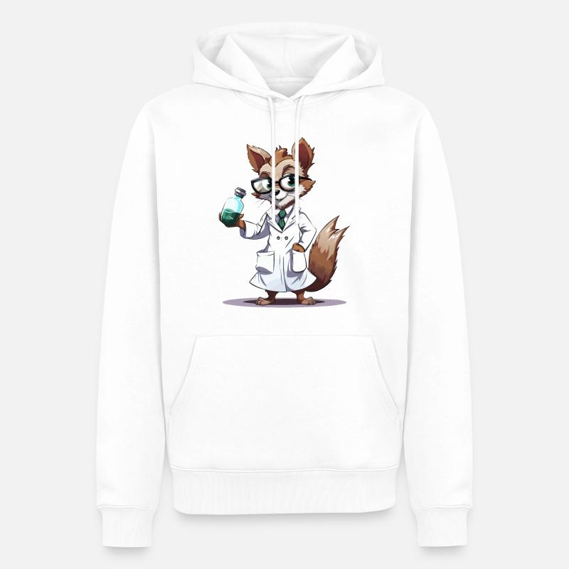Wissenschaftler Nuttyprof - Männer Premium Bio Hoodie - Weiß