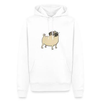 Carlin drôle embarrassé - Sweat à capuche Premium bio Homme - blanc - Devant - Nico (187cm)