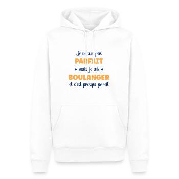 boulanger - Sweat à capuche Premium bio Homme - blanc - Devant - Nico (187cm)