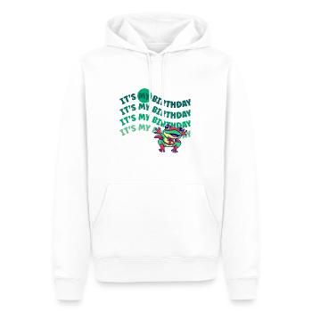 C’est mon anniversaire! Drôle de grenouille - Sweat à capuche Premium bio Homme - blanc - Devant - Nico (187cm)