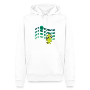 It's my Birthday! Lustiger Gecko - Männer Premium Bio Hoodie - Weiß - Vorne - Nico (187cm)