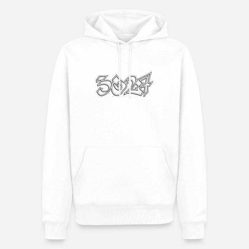 3027 Bern - Männer Premium Bio Hoodie - Weiß