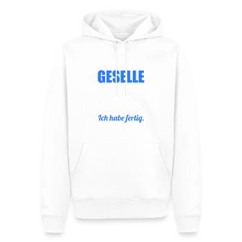 Gesellenbrief Abschluss Geselle 2022 - Männer Premium Bio Hoodie - Weiß - Vorne - Nico (187cm)