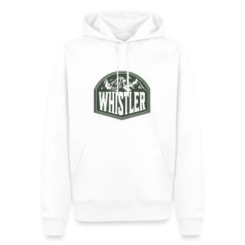 Whistler British Columbia Canada - Men’s Premium Organic Hoodie - white - Front - Nico (187cm)