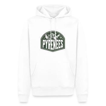 Gebirgslandschaft der französischen Pyrenäen - Männer Premium Bio Hoodie - Weiß - Vorne - Nico (187cm)