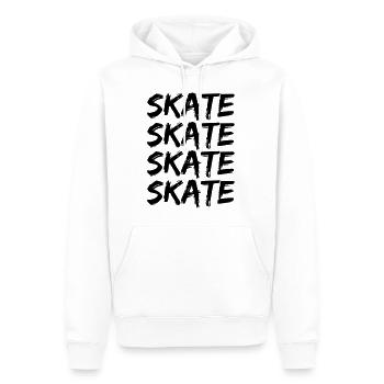 Patin - Sweat à capuche Premium bio Homme - blanc - Devant - Nico (187cm)