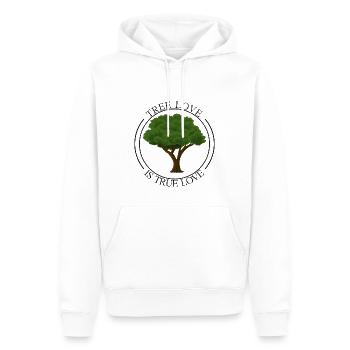 Tree Love est vrai Love - arbre environnement nature - Sweat à capuche Premium bio Homme - blanc - Devant - Nico (187cm)