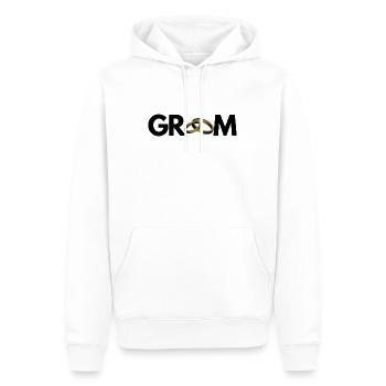 MARIÉ - Sweat à capuche Premium bio Homme - blanc - Devant - Nico (187cm)