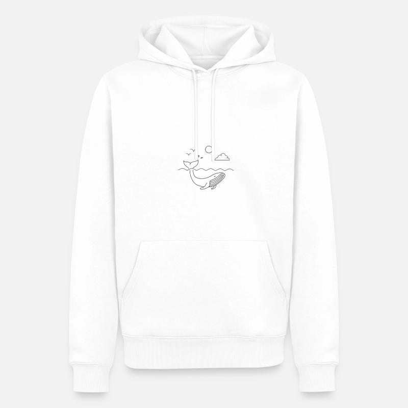 Waldesign - Männer Premium Bio Hoodie - Weiß