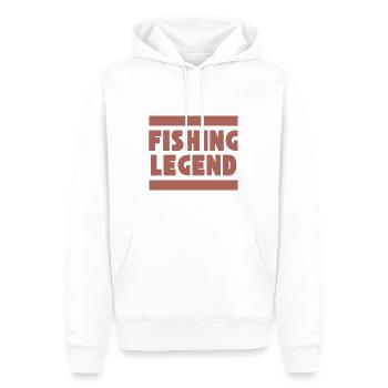 légende de la pêche pêcheur pêche - Sweat à capuche Premium bio Homme - blanc - Devant - Nico (187cm)