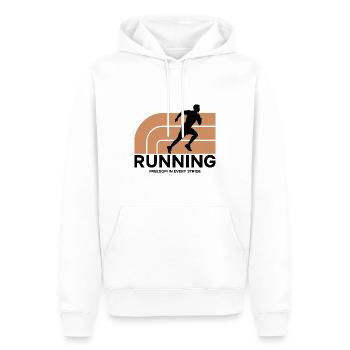 Running and health - Men’s Premium Organic Hoodie - white - Front - Nico (187cm)