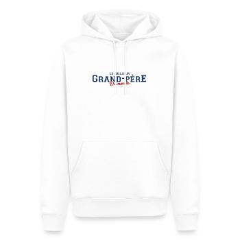 Le meilleur grand père du monde - Sweat à capuche Premium bio Homme - blanc - Devant - Nico (187cm)