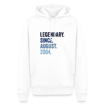 Legendary Since August 2004 18. Geburtstag - Männer Premium Bio Hoodie - Weiß - Vorne - Nico (187cm)