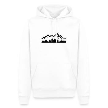 Mountains and Forest - Sweat à capuche Premium bio Homme - blanc - Devant - Nico (187cm)