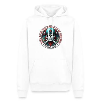 Born to be Bad, Raised to be Bastards - Männer Premium Bio Hoodie - Weiß - Vorne - Nico (187cm)