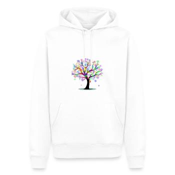 Arbre astucieux aux couleurs de l’arc-en-ciel - Sweat à capuche Premium bio Homme - blanc - Devant - Nico (187cm)