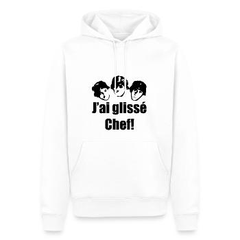 J'ai glissé chef - Sweat à capuche Premium bio Homme - blanc - Devant - Nico (187cm)