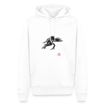 bonsai - Sweat à capuche Premium bio Homme - blanc - Devant - Nico (187cm)