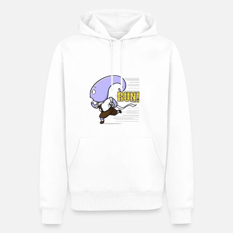 LAUF! - freaky-Deek's Bavarian Tentacle - Männer Premium Bio Hoodie - Weiß