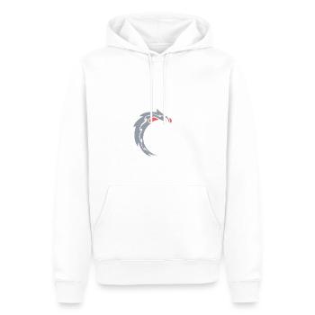 Igel - Leben an der Hecke - neg - Männer Premium Bio Hoodie - Weiß - Vorne - Nico (187cm)