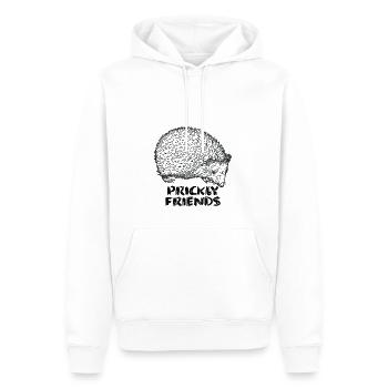 Hedgehog - Spiny Friends - pos - Men’s Premium Organic Hoodie - white - Front - Nico (187cm)