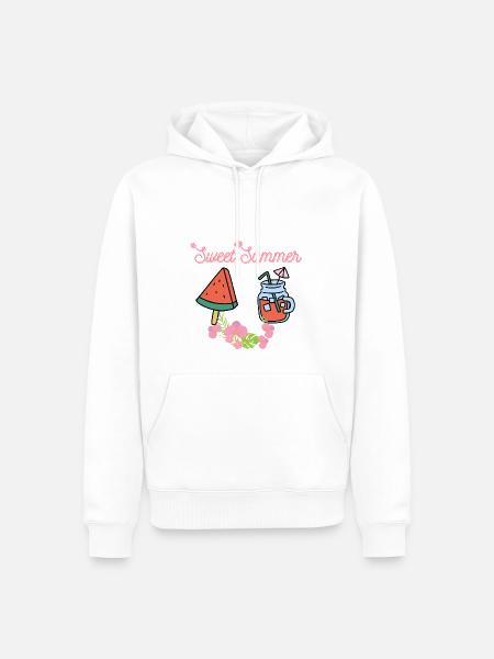 Sweet Summer 2 - Männer Premium Bio Hoodie - Weiß