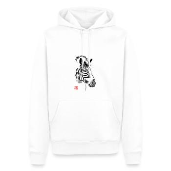 zebra - Sweat à capuche Premium bio Homme - blanc - Devant - Nico (187cm)