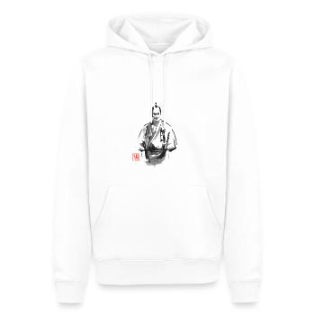 bad samurai - Men’s Premium Organic Hoodie - white - Front - Nico (187cm)